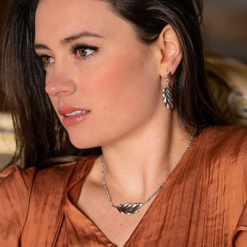 FRAYED SINGLETON FEATHER JEWELRY SET