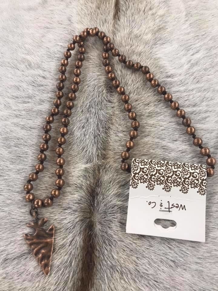 WEST &amp; CO BURNISHED ARROWHEAD NECKLACE