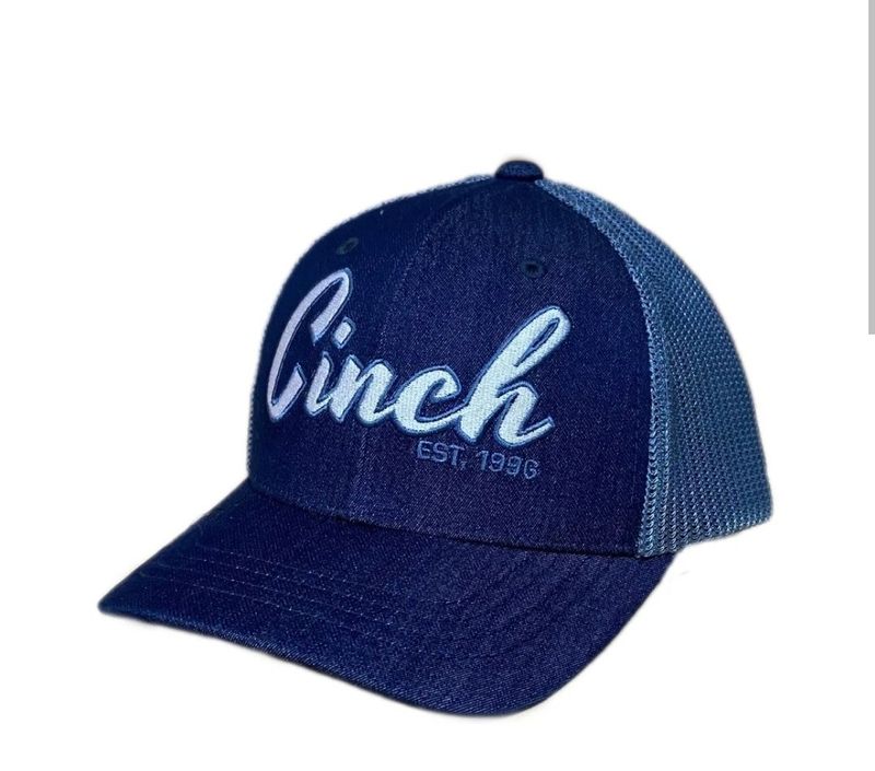 CINCH YOUTH LOGO TRUCKER CAP BLUE