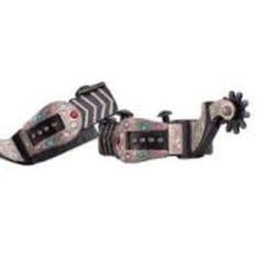 Ladies Grey w/Silver Buckle tip Multi. Rhinestone