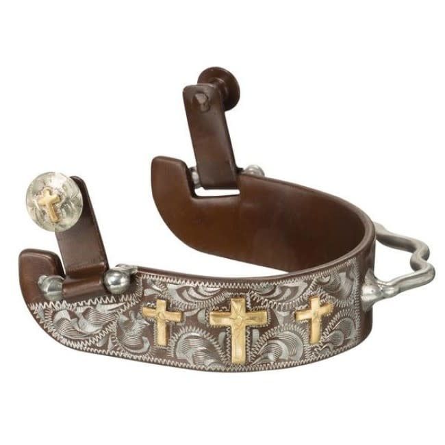 TOUGH 1 GOLD TRIPLE CROSS BUMPER SPURS