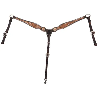 CIRCLE Y WHITE DAISY FILIGREE BREAST COLLAR