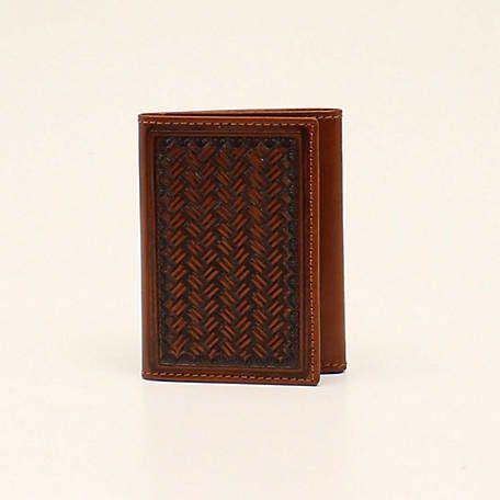 N500003608 TRIFOLD WALLET EMBOSSED BROWN
