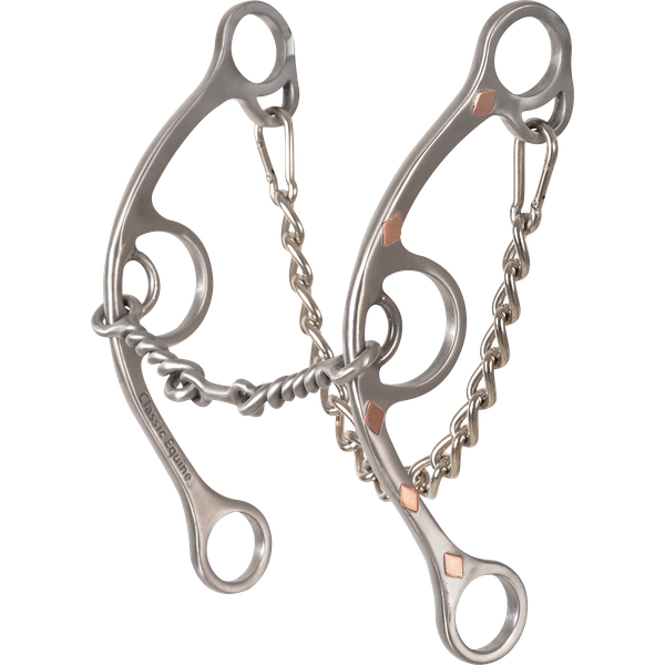 SHERRY CERVI TWISTED WIRE DOGBONE LONG SHANK GAG BIT