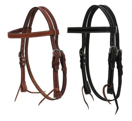 SHOWMAN MINI/SMALL PONY LEATHER HEADSTALL WITH REINS