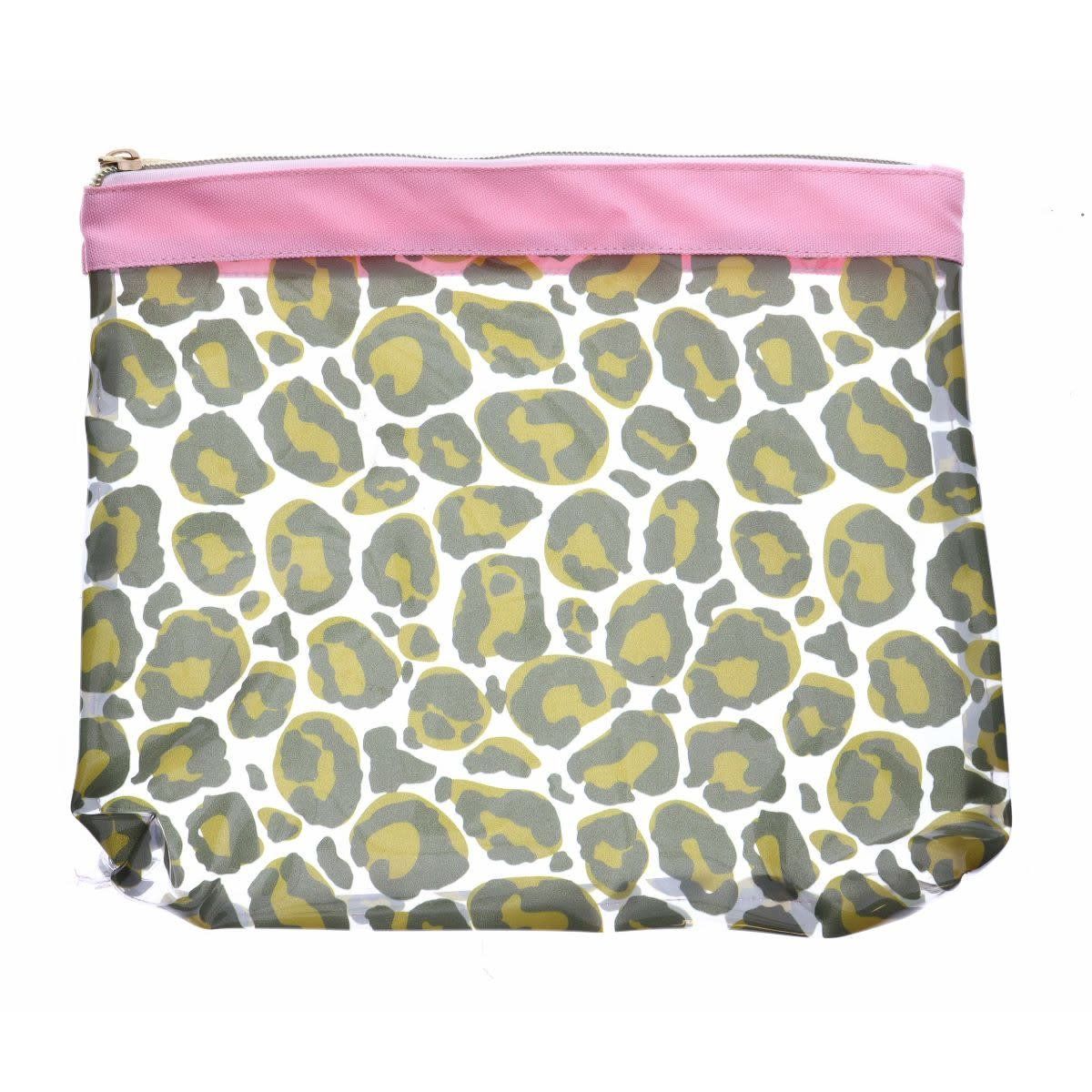 EARN YOUR SPOTS ZIPPER POUCH, CLEAR VINYL