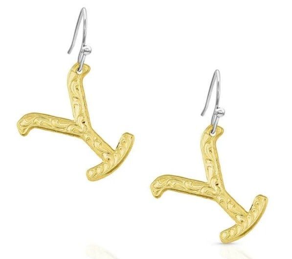 MONTANA SILVERSMITHS THE Y YELLOWSTONE BRAND EARRINGS