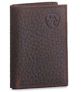 ARIAT DARK BROWN TRI-FOLD WALLET