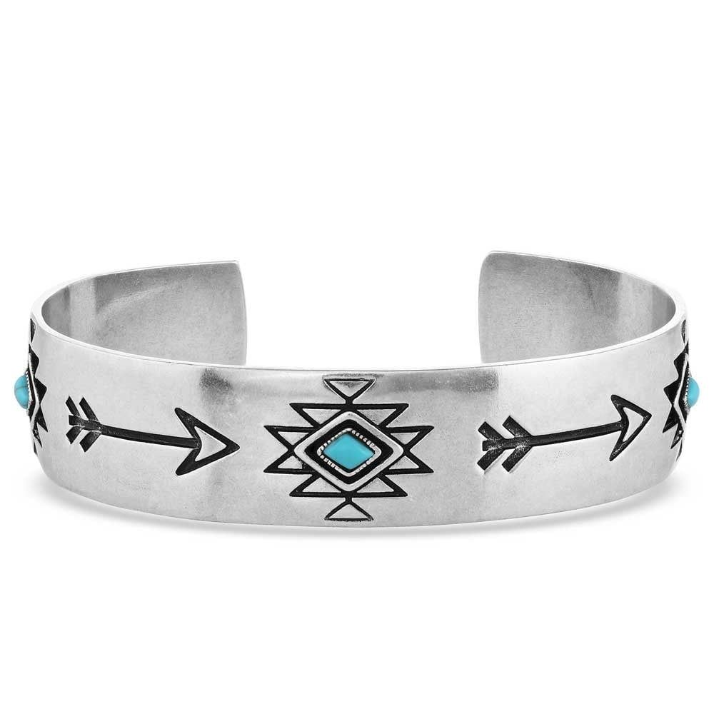 MONTANA SILVERSMITHS ONLY FORWARD TURQUOISE SILVER CUFF