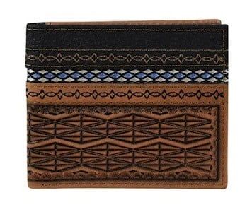 JUSTIN BIFOLD WALLET SLIM DIAMOND TOOLING