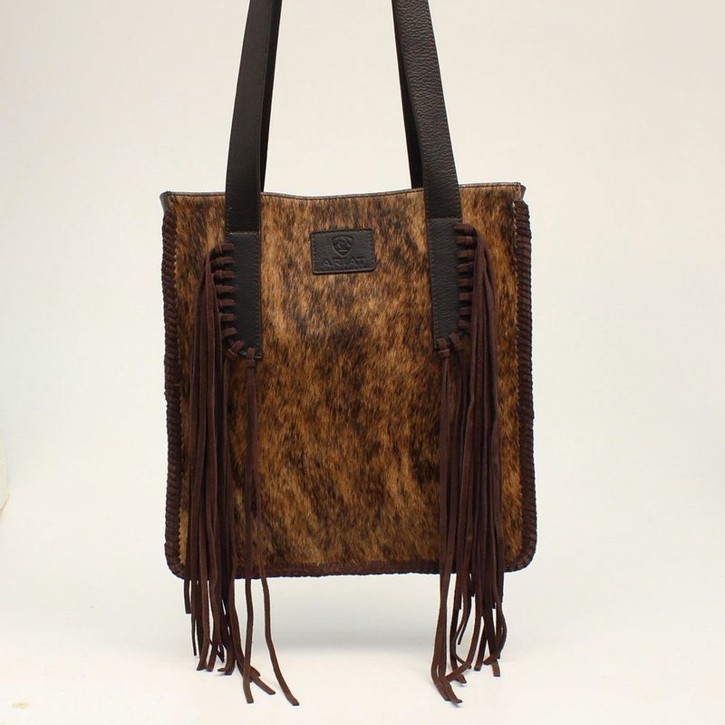ARIAT SCARLETT FRINGE CALF HAIR TOTE