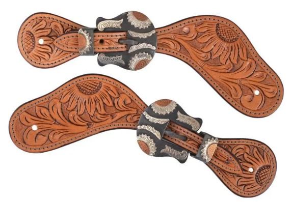 CIRCLE Y COPPER SUNFLOWER SPUR STRAP
