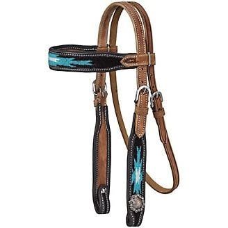 SILVER ROYAL MINI AZTEC BROWBAND HEADSTALL