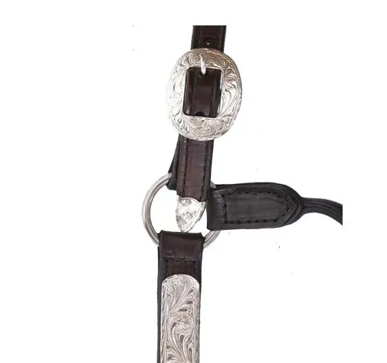 CIRCLE Y ENGRAVED SILVER CENTER YEARLING SHOW HALTER