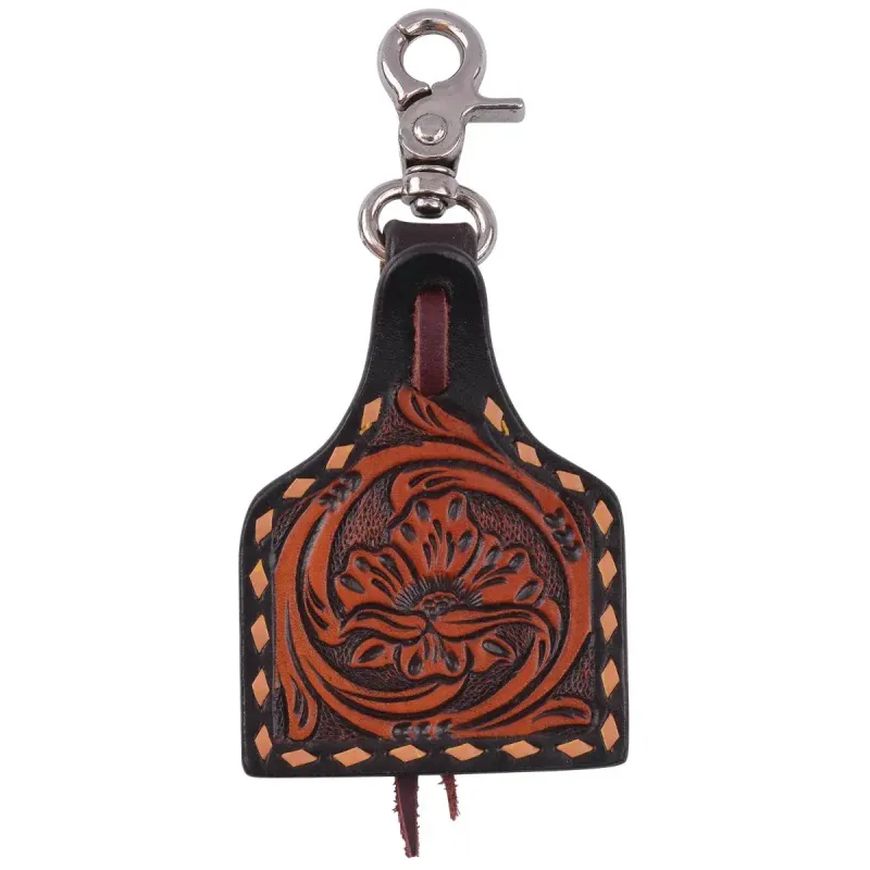 CIRCLE Y FLORAL EAR TAG SADDLE CHARM