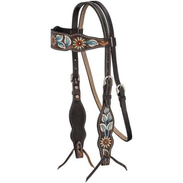 ROYAL KING VINTAGE PONY FLORAL BROWBAND HEADSTALL