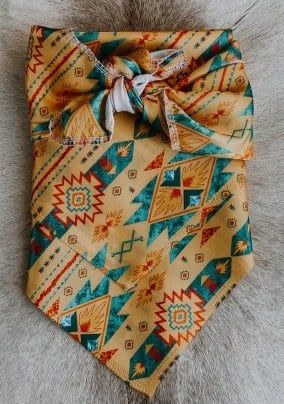 COWKIDS WILD RAGS - MUSTARD AZTEC