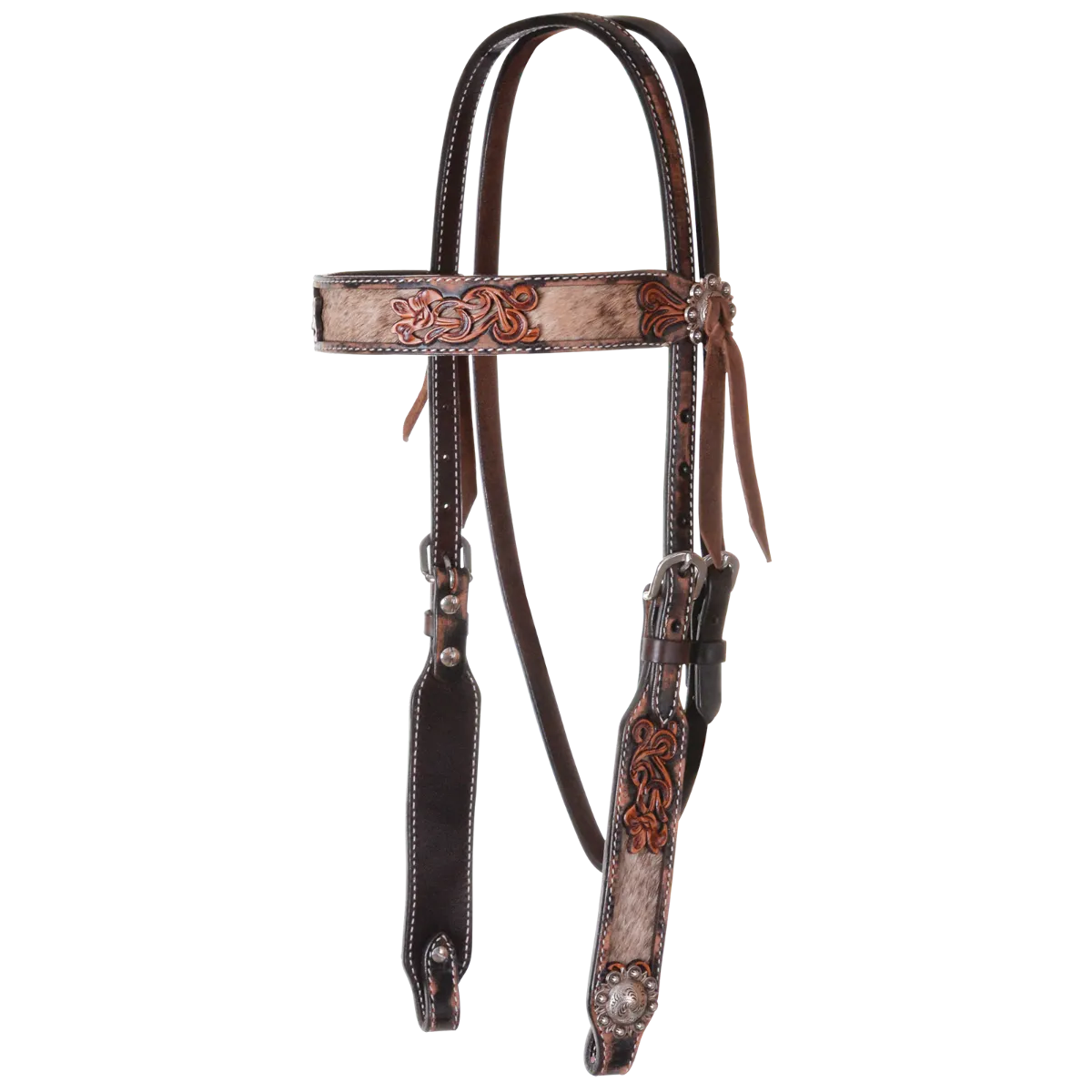 CIRCLE Y INLAID FILIGREE BROWBAND HEADSTALL