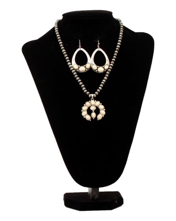 SQUASH BLOSSOM BEADED JEWELRY SET