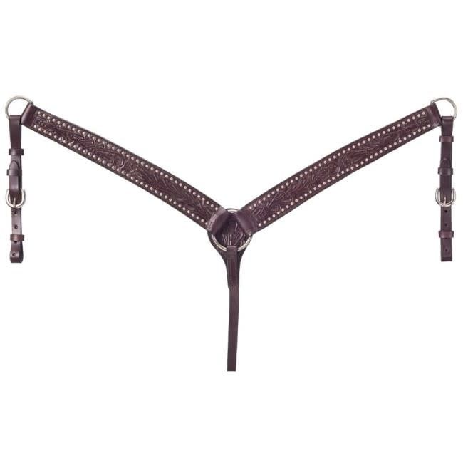 TOUGH 1 TAPERED PONY BREAST COLLAR W/SPOT ACCENTS