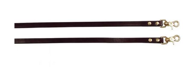 CIRCLE Y BRASS SCISSOR SNAP SPLIT REINS 5/8&quot; X 7 1/2&#39;