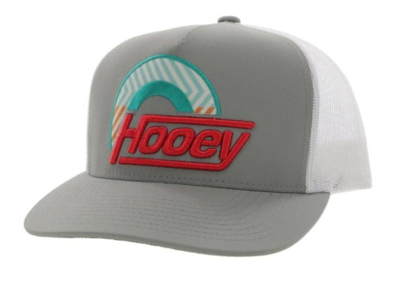 HOOEY &quot;SUDS&quot; YOUTH TRUCKER CAP GRAY/WHITE W/MULTI COLOR LOGO