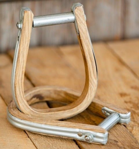 JERRY BEAGLEY SADDLE BRONC OX BOW STIRRUPS