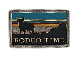 ATTITUDE BUCKLES RODEO TIME SOUTHWESTERN BUCKLE
