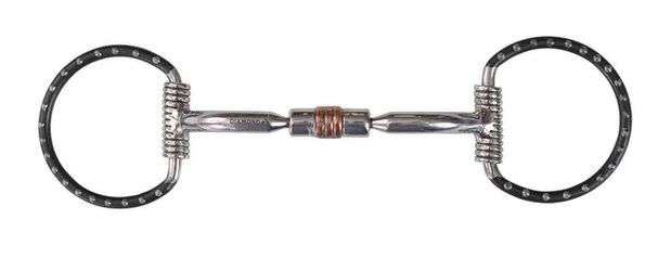 REINSMAN DIAMOND R PORTED ROLLER DEE RING SNAFFLE