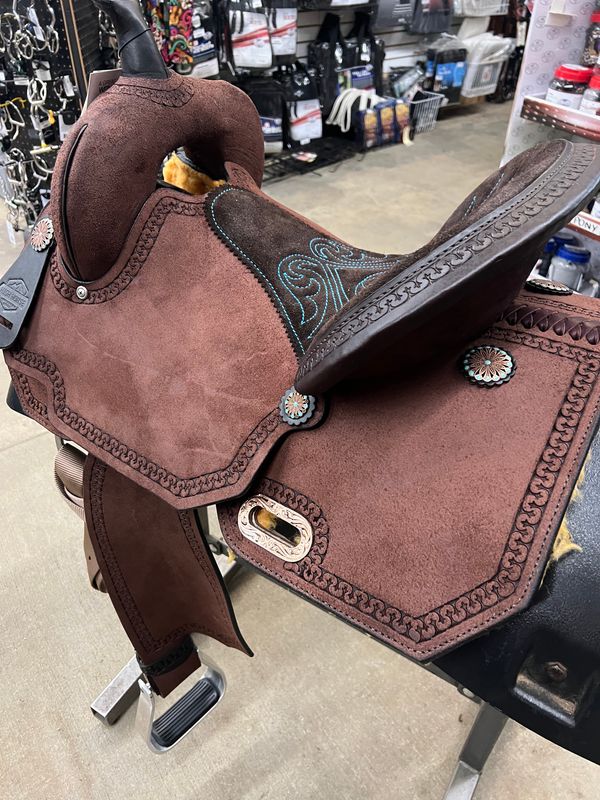 14.5" Circle Y Lindale Barrel Saddle Extra Wide Fit