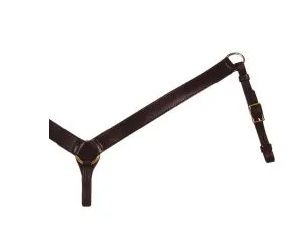 CIRCLE Y STRAIGHT PLAIN BRASS WALNUT BREAST COLLAR