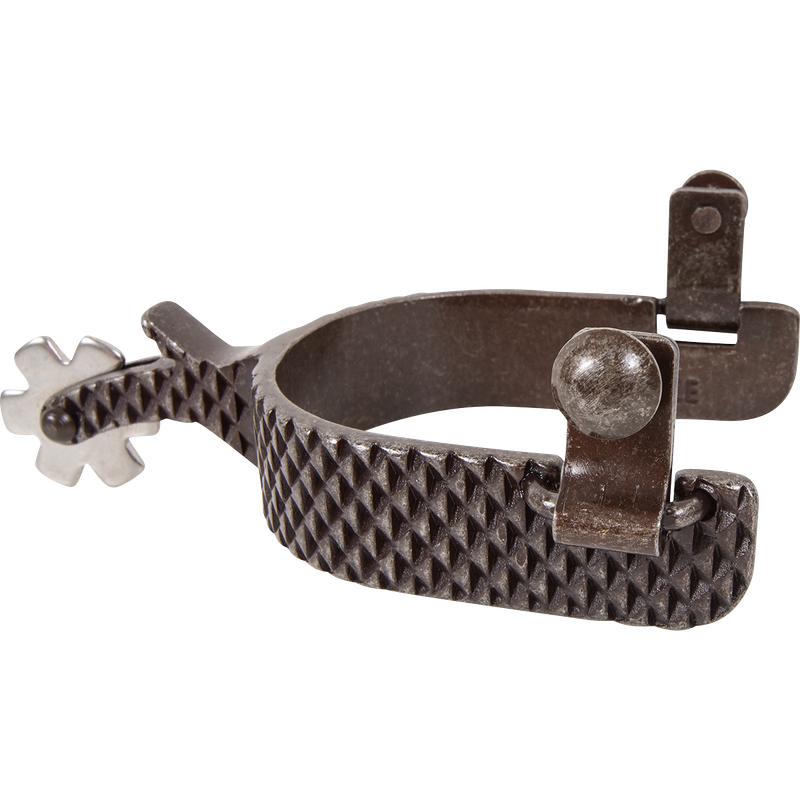 CLASSIC EQUINE RASP SPURS 1-INCH BAND WITH CHAP GUARD