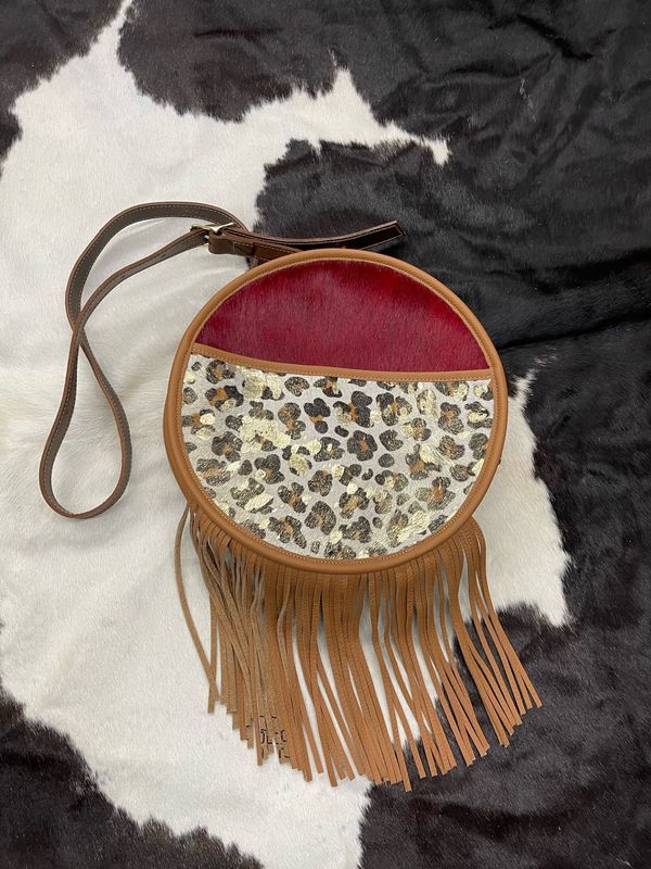 FRINGED ALL ROUND CROSSBODY PURSE