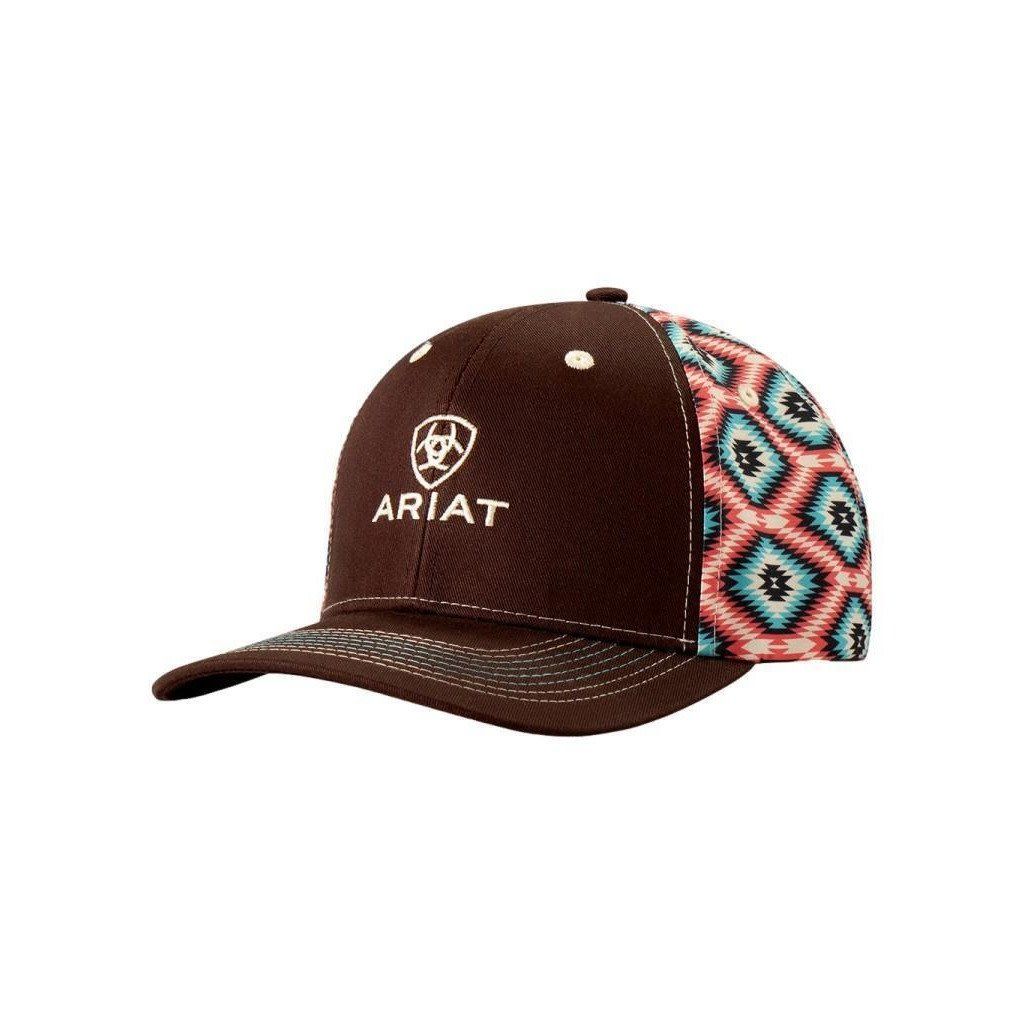 ARIAT WOMEN&#39;S AZTEC SNAP BROWN CAP