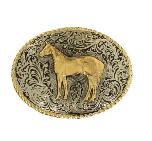 NOCONA QUARTER HORSE OVAL BUCKLE