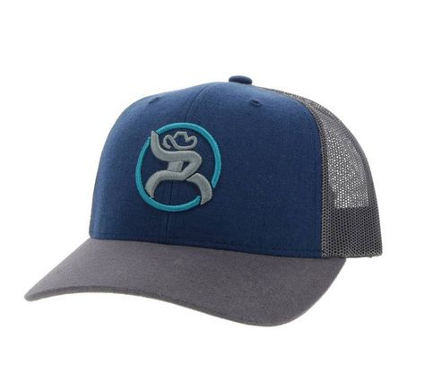 HOOEY YOUTH &quot;STRAP&quot; ROUGHY FLEXFIT CAP BLUE/GRAY