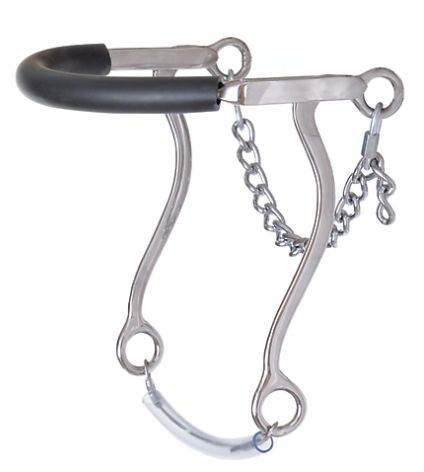 REINSMAN PONY 7&quot; RUBBER NOSE MECHANICAL HACKAMORE