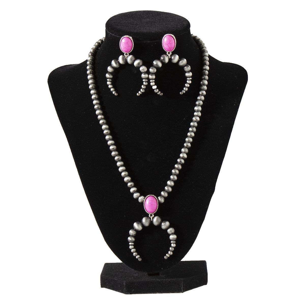 SILVER STRIKE FAUX NAVAJO PEARL JEWELRY SET