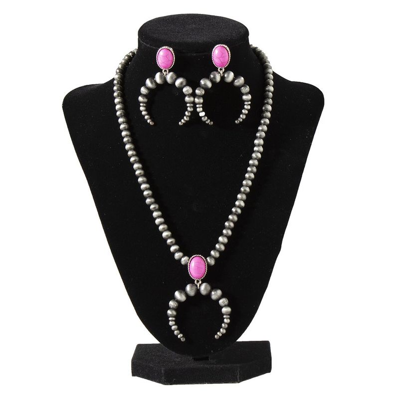 SILVER STRIKE FAUX NAVAJO PEARL JEWELRY SET