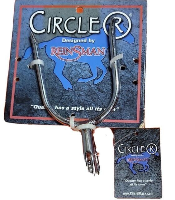 CIRCLE R SLIP ON UNISEX SPUR SILVERTONE W/BRASS ROWEL PIN