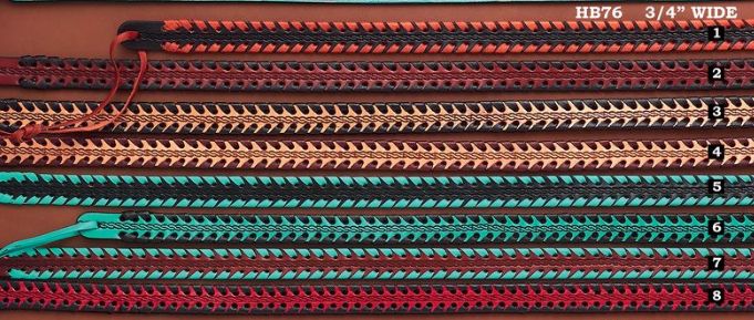 HB76 AUSTIN ACCENT HATBAND LEATHER W/WHIPSTITCH