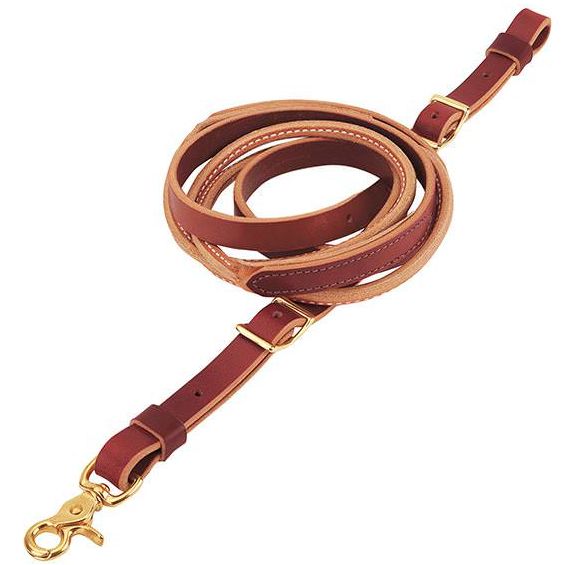 WEAVER HARNESS AND LATIGO LEATHER ROUND ROPER REIN, 3/4&quot; X 8&#39;