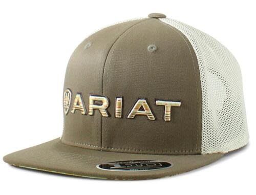 ARIAT LOGO SNAP MESH CAP DARK GREEN