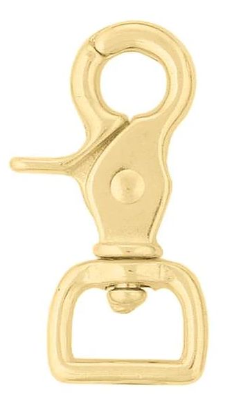 SOLID BRASS SQUARE SCISSOR SNAP 3/4&quot;