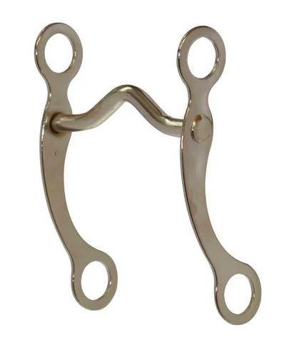 DIAMOND R SOLID SHANK CHROME PLATED CURB BIT