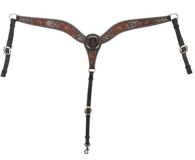 CIRCLE Y DARK FLASH ARIZONA FLOWER BREAST COLLAR