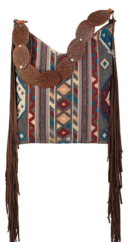 ANGEL RANCH SOUTHWEST FRINGE CONCEAL CARRY MULTICOLOR BAG