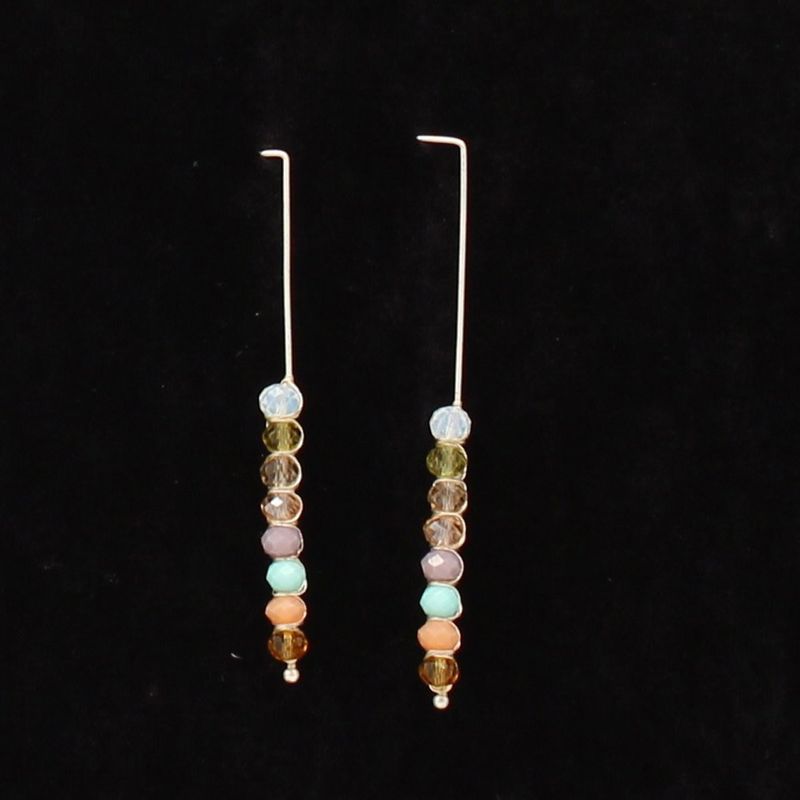 MULTI BEADED DROP EARRINGS
