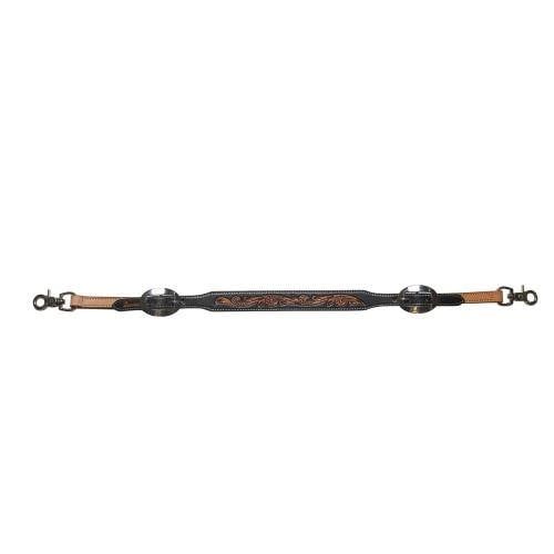 PROFESSIONAL CHOICE BLACK FLORAL ROUGHOUT WITHER STRAP