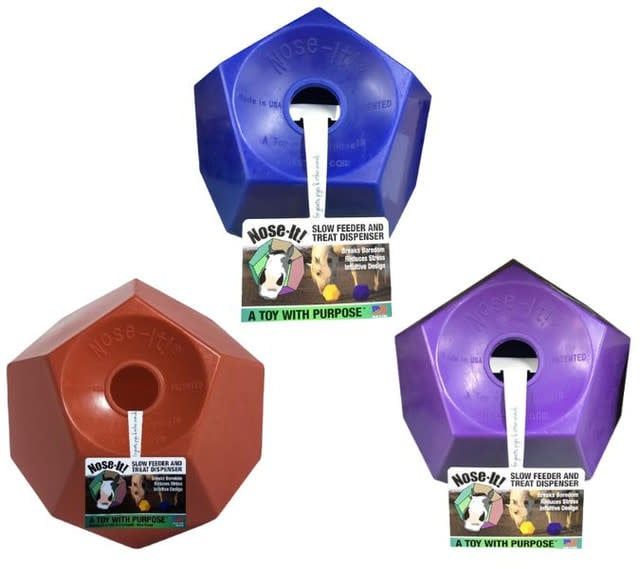 FUNNEL FILL NOSE-IT! 10&quot; SLOW FEEDER &amp; TREAT DISPENSER (ASSORTED COLORS)